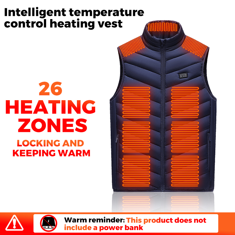Smart Heated Vest 26 Zones Men - Winter Clothing Hiking 评论和价格